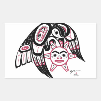 Raven Stealing the Sun Rechthoekige Sticker