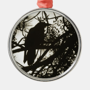 Raven Steampunk Metalen Ornament