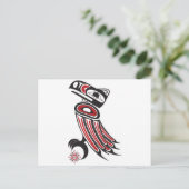 Raven steelt de zon briefkaart (Staand voorkant)