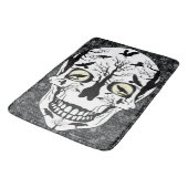 Raven Sugar Skull Skeleton Bath Mat (Gekanteld)