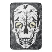 Raven Sugar Skull Skeleton Bath Mat (Voorkant Verticaal)