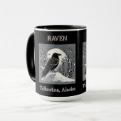 Raven: Talkeetna, Alaska zwart-wit Mok (Voorkant links)