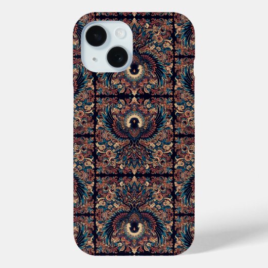 Raven Tesselation Tegel Ornament Batik Case-Mate iPhone Case (Achterkant)