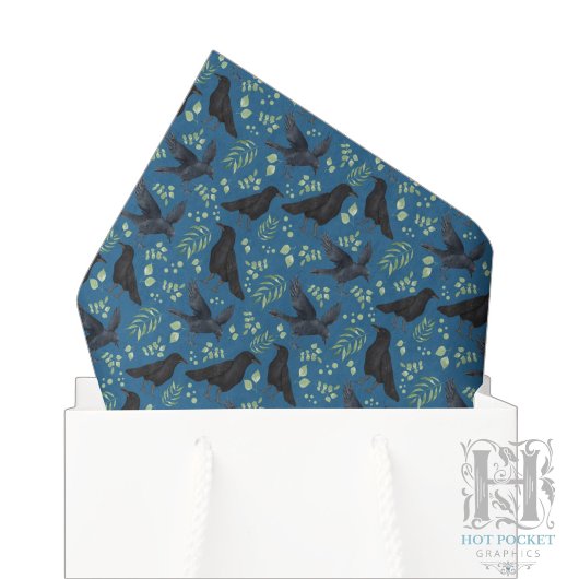 Raven Tissuepapier in Blauw