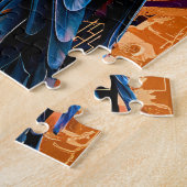 Raven Totem – Mystieke Art Deco Symbool Legpuzzel (Zijkant)