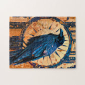 Raven Totem – Mystieke Art Deco Symbool Legpuzzel (Horizontaal)