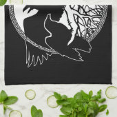 Raven Towel First Nations Raven Art Tea Towel Gift Theedoek (Gevouwen)