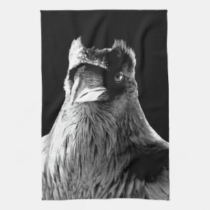 Raven Towel Spirit Animal Raven Art Thee Handdoek