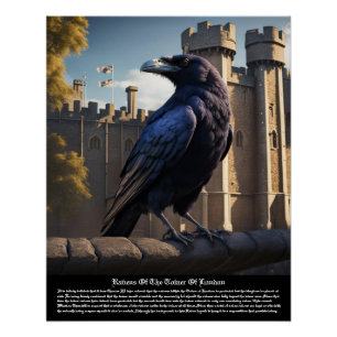 Raven Tower of London Perfect Poster