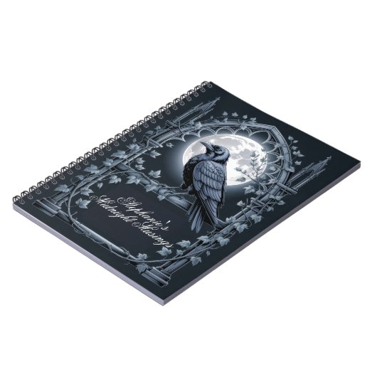 Raven Under Moon Gothic Midnight Journal (Côté gauche)
