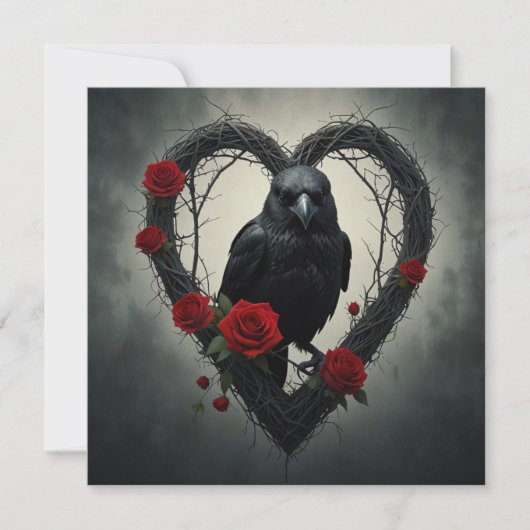 Raven Valentine´s  Feestdagenkaart (Voorkant)