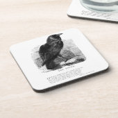 Raven van Edgar Allen Poe Drankjes Onderzetter (Linkerzijde)