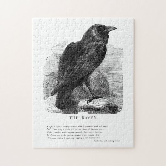 Raven van Edgar Allen Poe Legpuzzel (Verticaal)