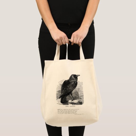 Raven van Edgar Allen Poe Tote Bag (Voorkant (product))