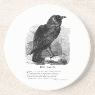 Raven van Edgar Allen Poe Zandsteen Onderzetter