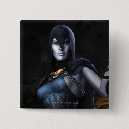 Raven Vierkante Button 5,1 Cm (Voorkant)