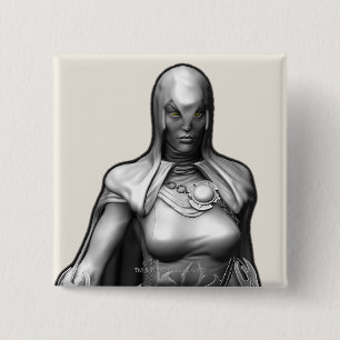 Raven Vierkante Button 5,1 Cm