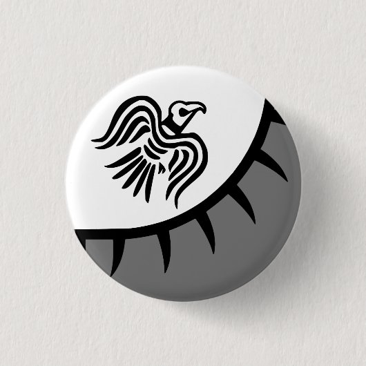 Raven Viking Banner Ronde Button 3,2 Cm (Voorkant)