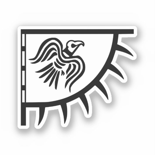 Raven Viking Banner Sticker (Voorkant)
