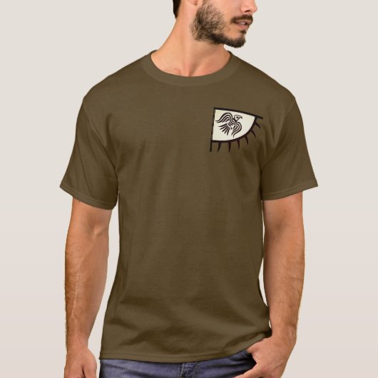 Raven Viking Banner T-shirt (Voorkant)