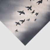 Raven vliegend storm Decouapge Tissuepapier (Detail)