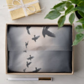 Raven vliegend storm Decouapge Tissuepapier (Geschenk)