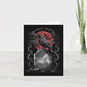 Raven Vogel Gotische Raven Kunst Kerkhof Fantasie  Kaart