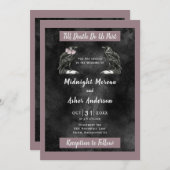 Raven Vogels Tot de Dood Ons Scheidt Zwart Paars Kaart (Voorkant / Achterkant)