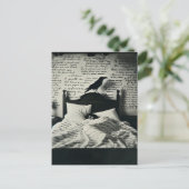 Raven waakt over Poe in slaap Briefkaart (Staand voorkant)
