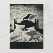 Raven waakt over Poe in slaap Briefkaart (Voorkant)