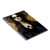 Raven Witch 3 Fantasy Horror Gothic Gothic Notitieboek (Rechterzijde)