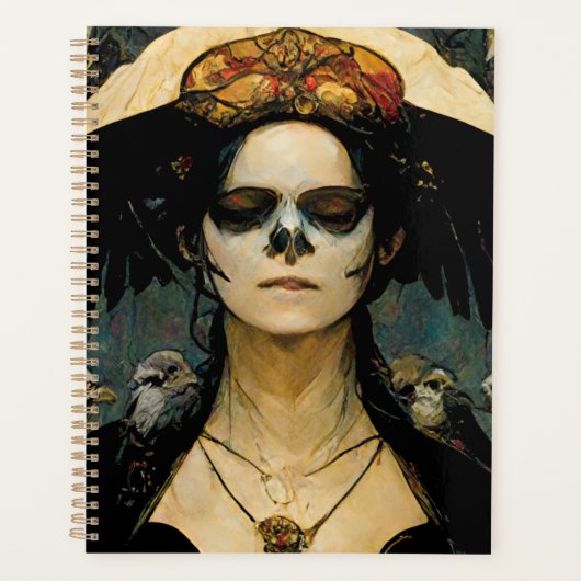 Raven Witch 4 Fantasy Horror Gothic Gothic Planner (Voorkant)