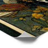 Raven Witch Fantasy Horror Gothic Gothic Poster (Hoek)