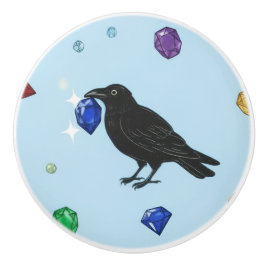 Raven with jewel door pull keramische knop