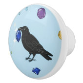 Raven with jewel door pull keramische knop (Rechts)