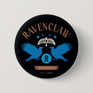 RAVENCLAW™ Huis Dubbele Adelaar Diadeem Grafisch Ronde Button 5,7 Cm