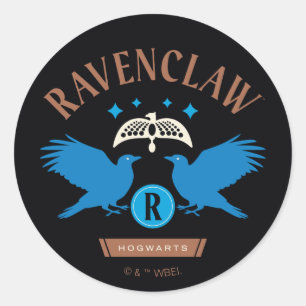 RAVENCLAW™ Huis Dubbele Adelaar Diadeem Grafisch Ronde Sticker