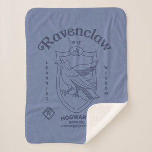 RAVENCLAW™ Wit Leren Wijsheid Crest Sherpa Deken