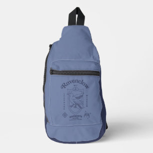 RAVENCLAW™ Wit Leren Wijsheid Crest Sling Bag