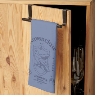 RAVENCLAW™ Wit Leren Wijsheid Crest Theedoek