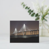 Ravenel Bridge At Night Briefkaart (Staand voorkant)