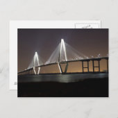 Ravenel Bridge At Night Briefkaart (Voorkant / Achterkant)