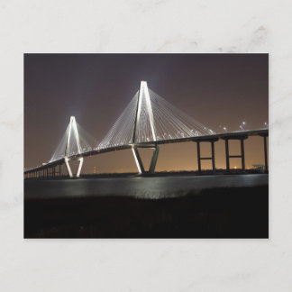 Ravenel Bridge At Night Briefkaart