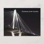 Ravenel Bridge at Night, Charleston SC, briefkaart (Voorkant)