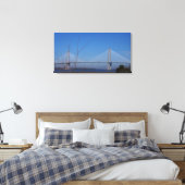 Ravenel Bridge, Charleston, SC Canvas Afdruk (Insitu (Slaapkamer))
