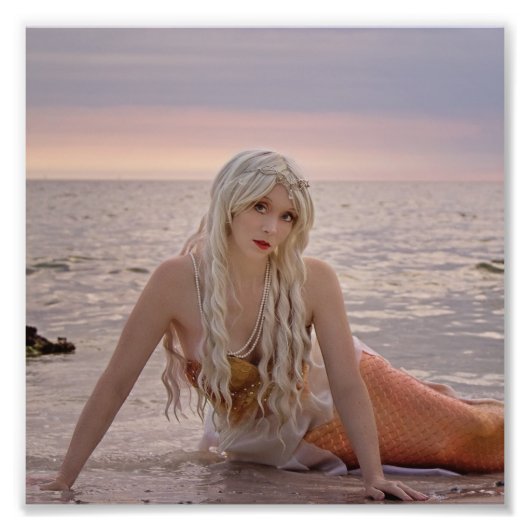 Ravenna Beach Mermaid Foto Afdruk (Voorkant)