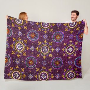 RAVENNA BYZANTINE MOSAICS,STAR PAARSE STERRENNACHT FLEECE DEKEN