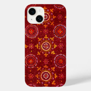 RAVENNA BYZANTINE MOSAICS, STARS, RED STERRENNACHT Case-Mate iPhone 14 HOESJE