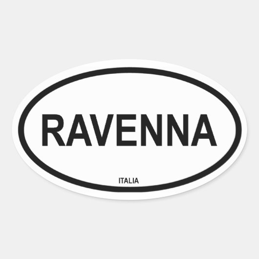 RAVENNA OVALE STICKER (Voorkant)