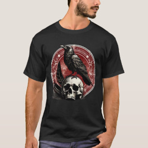 Ravens Black Crow en Skull Witchcraft Occult T-shirt